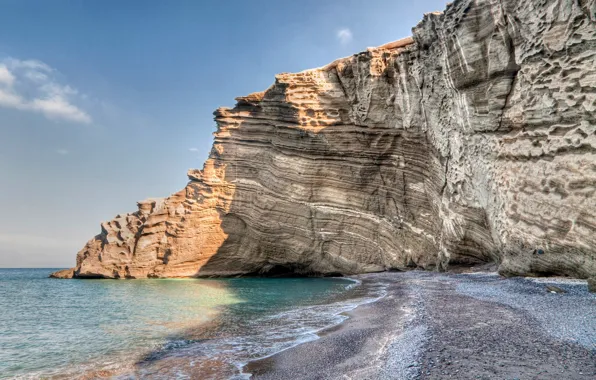 Picture sea, the sky, rocks, shore