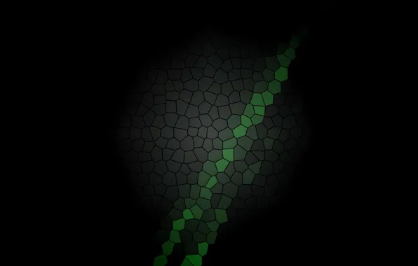 Picture black, color, texture, beautiful, stained glass, green, hexagons