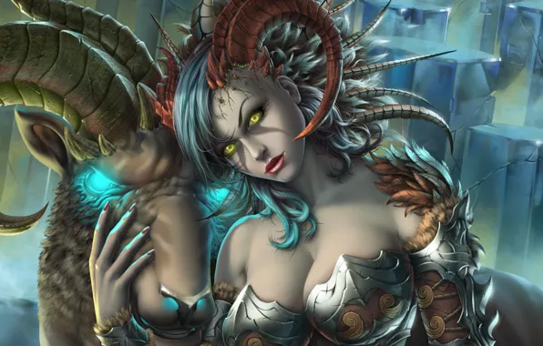 Picture girl, art, fantasy, Capricorn