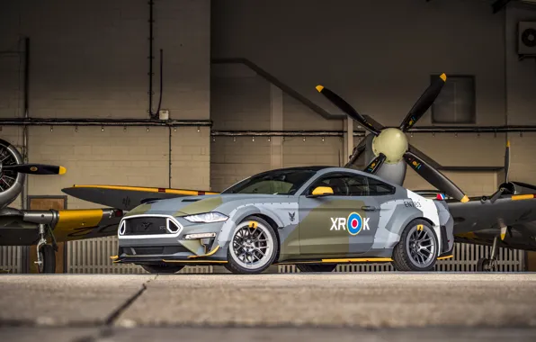 Ford, Hangar, 2018, Supermarine Spitfire, RAF, Royal air force, Mustang GT, Eagle Squadron