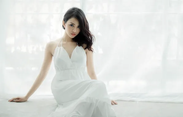 Girl, sexy, dress, legs, asian