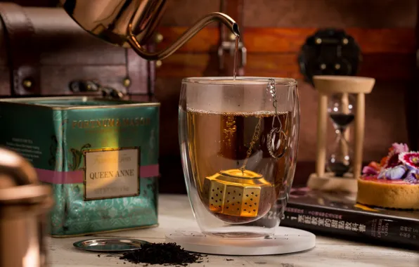 Tea, black, kettle, mug, Bank, drink, packaging