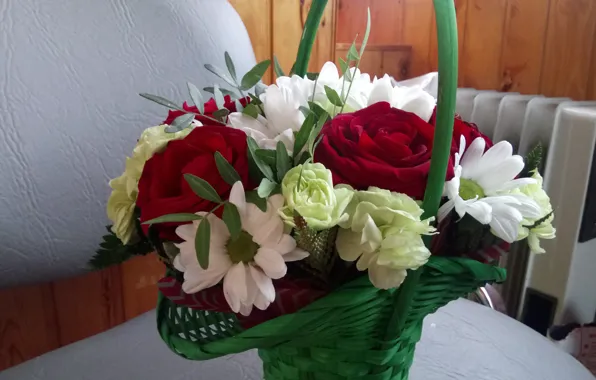 Basket, Bouquet, Gift