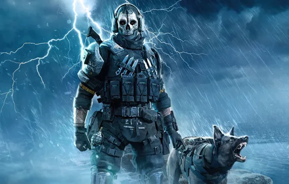 City, sake, gun, call of duty, soldier, rain, sea, ocean