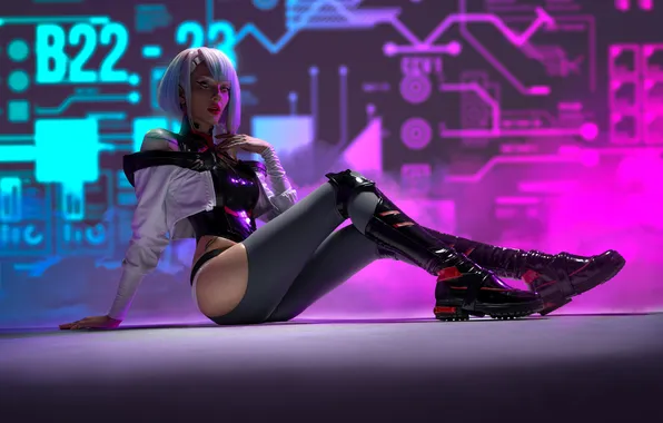 Wallpaper cosplay Xenon Cosplay Cyberpunk cosplay girl Alin