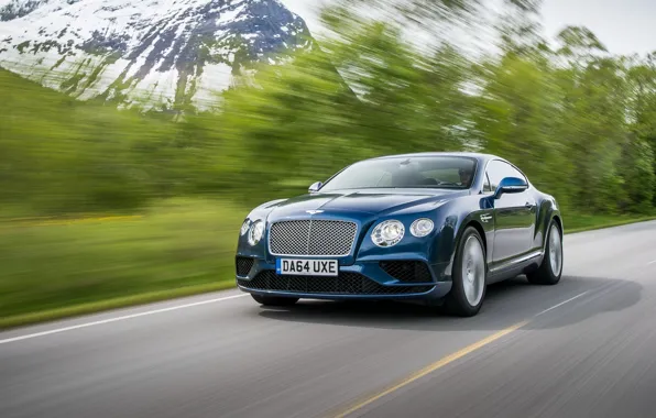 Picture blue, Bentley, Continental, Bentley, continental, 2015