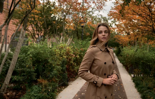 Picture look, girl, trees, beauty, Andrew Brandis, Natasha Udovenko, Andrey Brandis