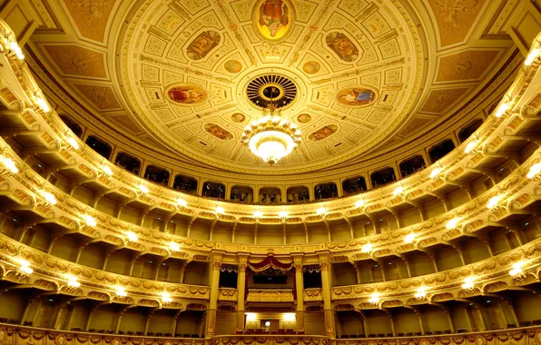 Picture Germany, Dresden, theatre, balcony, Opera, hall, Saxony, bed