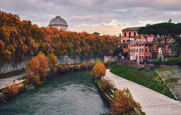 River, island, Rome, Italy, The Tiber, Tiberina