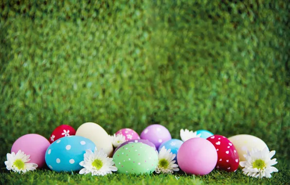 Flowers, holiday, eggs, Easter, weed