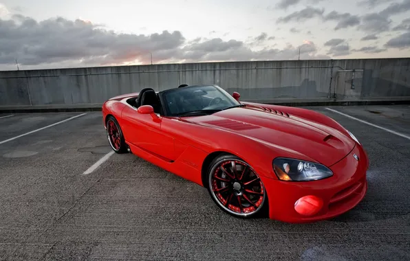 Red, Viper, convertible