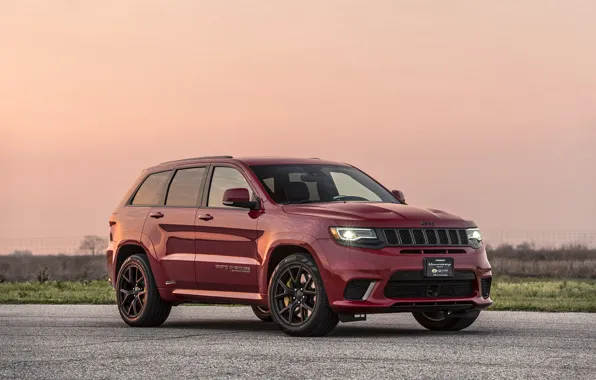 Sunset, the evening, 2018, Hennessey, Jeep, Grand Cherokee, Trackhawk, HPE1000