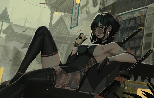Fantasy, character, anime, battle, fan art, Illustration, neo, anime girl
