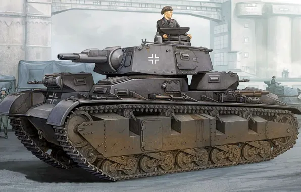 Picture figure, art, Panzerkampfwagen, New vehicle, Nb.Fz., machine new construction, Rheinmetall-Borsig AG, experienced German heavy tank
