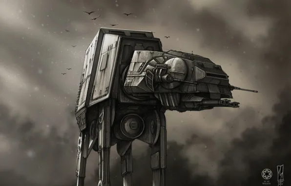 Star Wars, Art, AT-AT, Fanart, StarWars, AT-AT Walker, by Shane Molina, Shane Molina