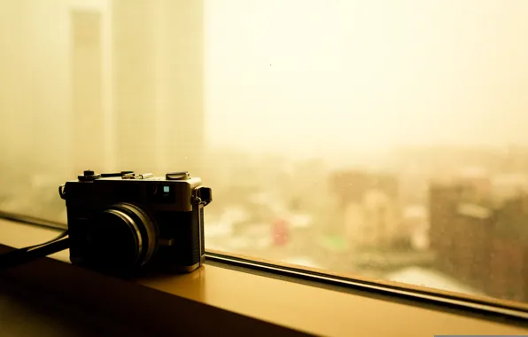 Photo, camera, window, the camera, canon canonet ql