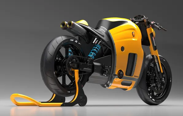 Picture Brake, Yellow, Rear, Wheels, Koenigsegg, Concept, Bike, Studio