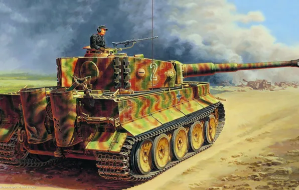 War, Tiger, tank, Tiger, heavy, German