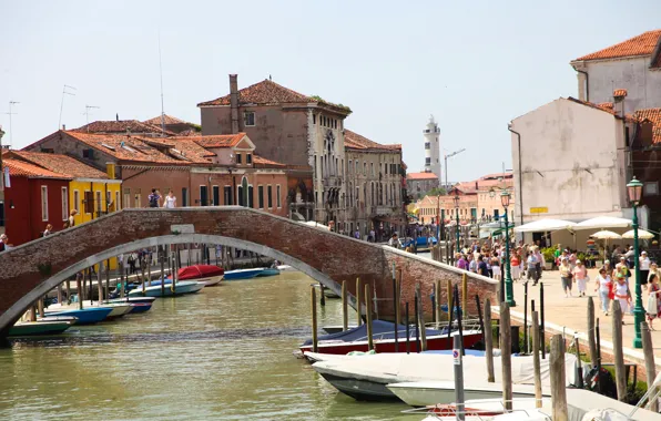 Picture bridge, Italy, Venice, channel, the island of Murano