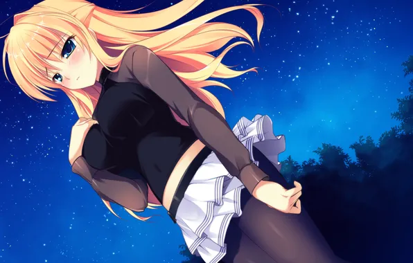 Sadness, girl, night, art, mikeou, manatsu no yoru no yuki monogatari, kazamatsuri koromo