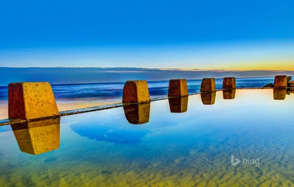 Picture sea, the sky, pool, horizon, Australia