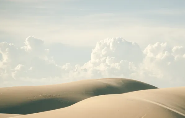 Sand, the sky, clouds, desert