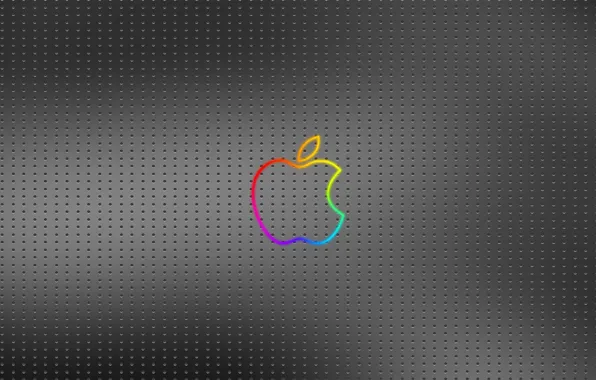 Metal, background, apple, point, Logo