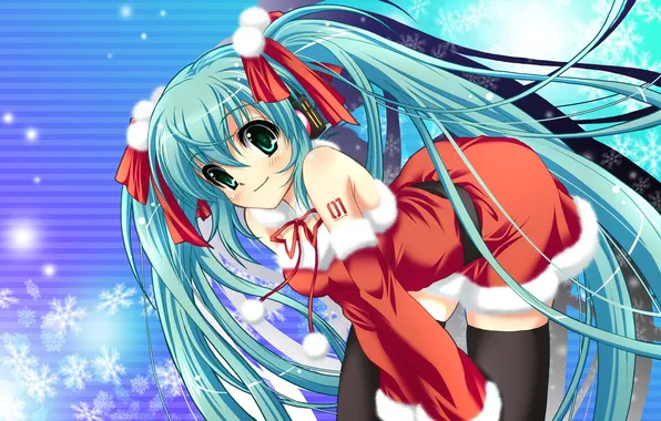 Girl, snowflakes, tape, holiday, new year, Christmas, art, bow