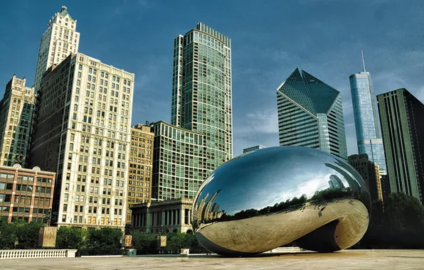 Park, building, Chicago, USA, America, Chicago, Millennium Park
