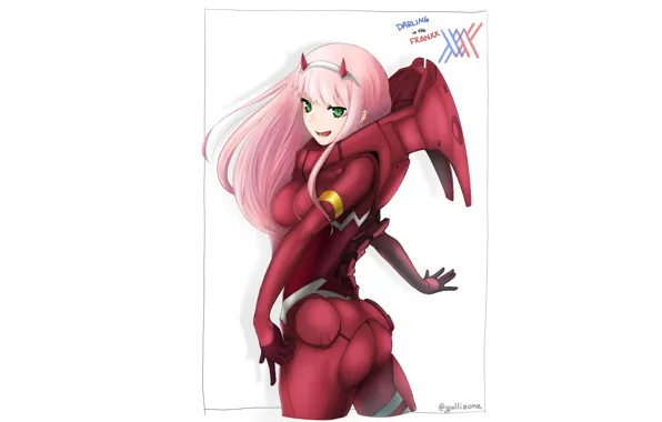 Girl, smile, frame, 002, Darling In The Frankxx, Cute in France, Zero Two