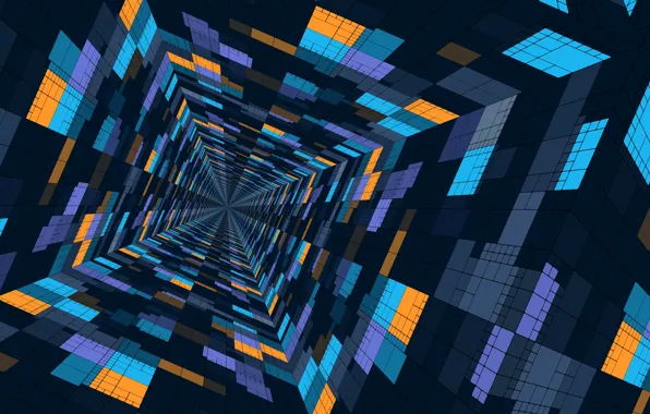 Color, squares, the tunnel
