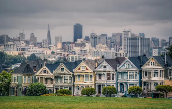 Picture home, panorama, San Francisco, USA, America