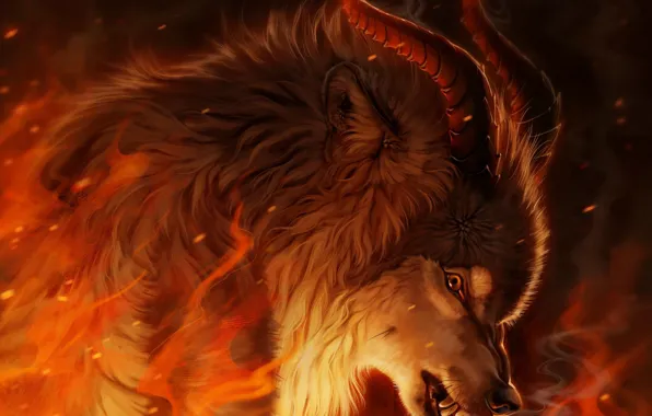 Ice Fire Wolf Wallpaper for Android - Download | Cafe Bazaar