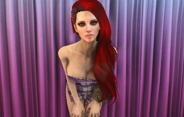 Girl, Red hair, Fallout 4