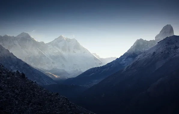 Picture mountains, The Himalayas, Lhotse, Ama Dablam, Nuptse, Peak 38