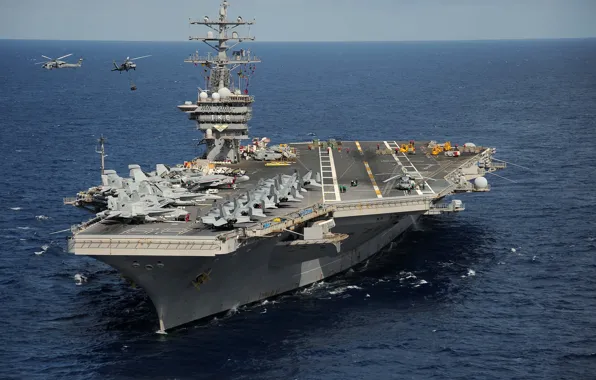 Picture sea, the carrier, USS, type "Nimitz", Dwight D. Eisenhower, (CVN-69)