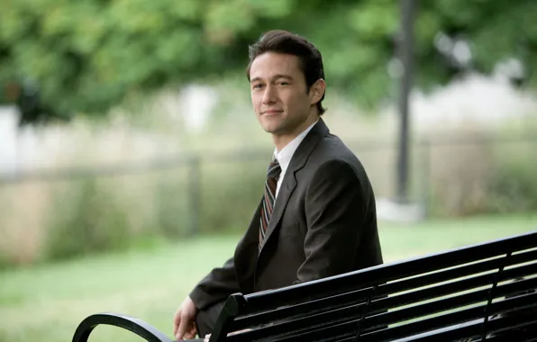 Trees, smile, Park, mood, bokeh, 500 days of summer, Joseph Gordon-Levitt, (500) Days of Summer