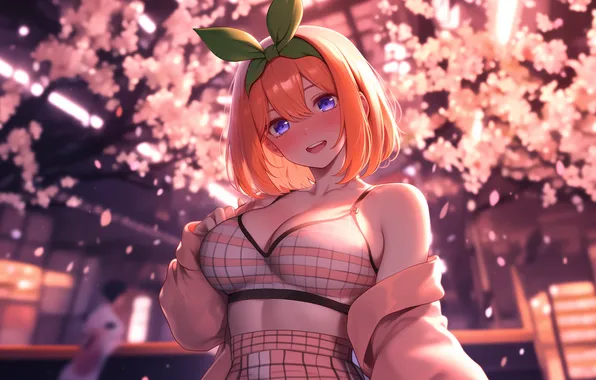 Anime, art, wallpaper, linen, red hair, The Quintessential Quintuplets, Go-Toubun no Hanayome, Yotsuba Nakano