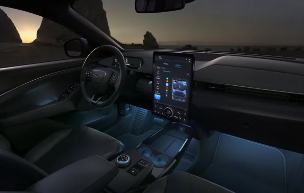 Sunset, Mustang, Ford, the evening, salon, crossover, 2020, electrocreaser