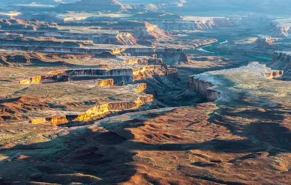 Mountains, dawn, canyon, gorge, plateau