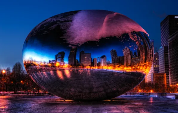 Picture Chicago, Chicago, monument, millennium park, Spaceship Earth, Millennium Park