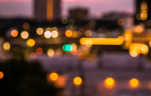 Picture macro, city, the city, lights, background, Wallpaper, blur, wallpaper