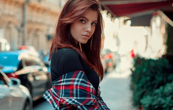 Model, portrait, beauty, bokeh