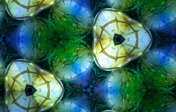 Reflection, watch, symmetry, kaleidoscope