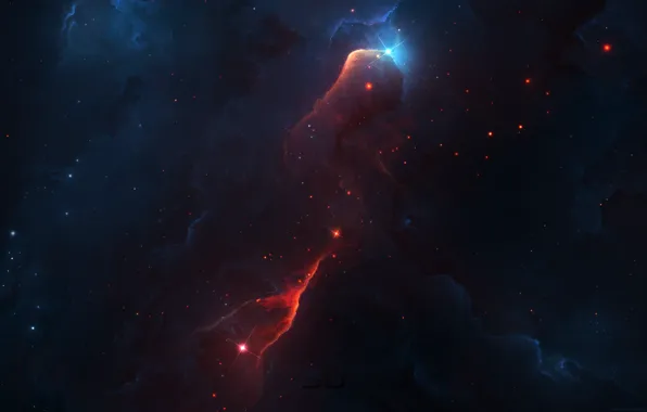 Stars, Space, Nebula, Style, Fantasy, Art, Stars, Space