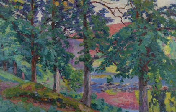 Trees, picture, impressionism, Arman Hyomin, Armand Guillaumin, Landscape Of The Creuse