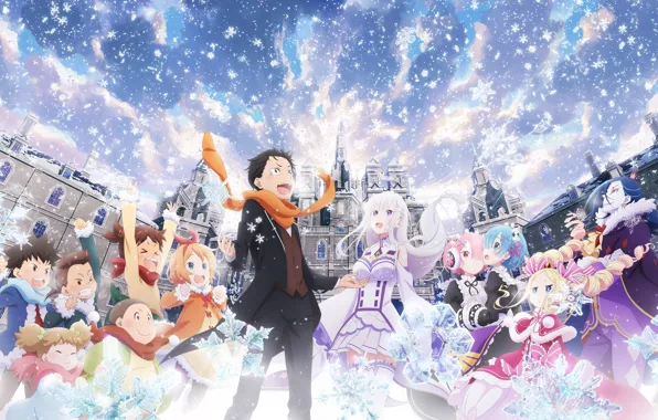 Anime, characters, From scratch, Re: Zero Kara Hajime Chip Isek Or Seikatsu