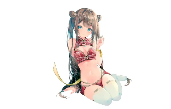 Bustier, anime, sexy, chinese clothes, dress, attractive, boobs, handsome