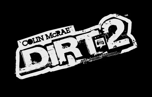Minimalism, The game, Black and white, Black background, Logo, Race, Rally, DiRT
