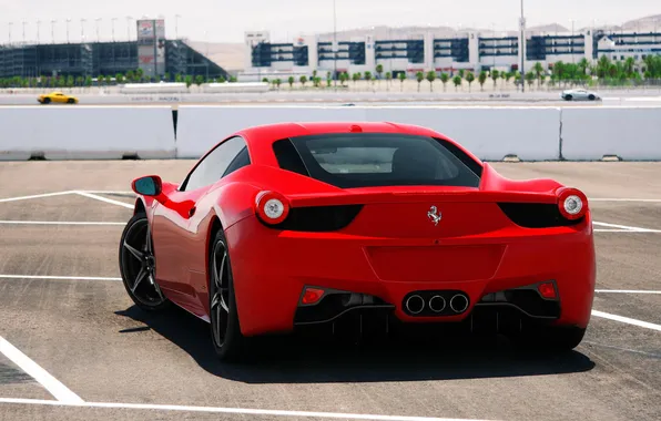 Picture Ferrari, red, 458, Las Vegas, Nevada, Italia, Motor Speedway